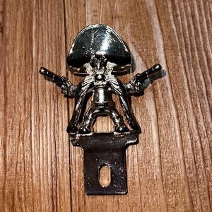 Yosemite Sam Chrom license plate topper